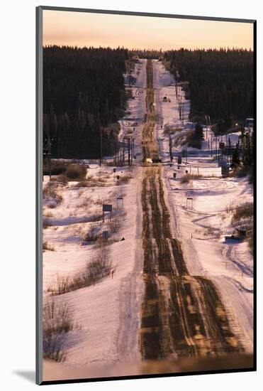 Icy Section of Alaska Highway-Paul Souders-Mounted Photographic Print