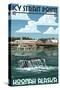 Icy Strait Point Cannery - Hoonah, Alaska-Lantern Press-Stretched Canvas