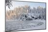 Icy Water in Snowy Forest-Risto0-Mounted Photographic Print