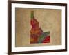 ID Colorful Counties-Red Atlas Designs-Framed Giclee Print