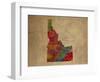 ID Colorful Counties-Red Atlas Designs-Framed Giclee Print