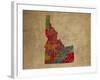 ID Colorful Counties-Red Atlas Designs-Framed Giclee Print