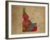 ID Colorful Counties-Red Atlas Designs-Framed Giclee Print