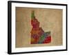 ID Colorful Counties-Red Atlas Designs-Framed Giclee Print