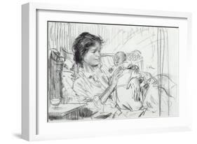 Ida and Child-Augustus Edwin John-Framed Giclee Print