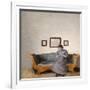 Ida Hammershoi Sitting on a Sofa-Vilhelm Hammershoi-Framed Giclee Print