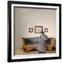 Ida Hammershoi Sitting on a Sofa-Vilhelm Hammershoi-Framed Giclee Print