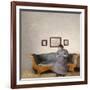 Ida Hammershoi Sitting on a Sofa-Vilhelm Hammershoi-Framed Giclee Print