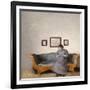 Ida Hammershoi Sitting on a Sofa-Vilhelm Hammershoi-Framed Giclee Print