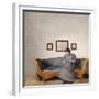 Ida Hammershoi Sitting on a Sofa-Vilhelm Hammershoi-Framed Giclee Print