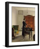 Ida in an Interior, 1897-Vilhelm Hammershoi-Framed Giclee Print