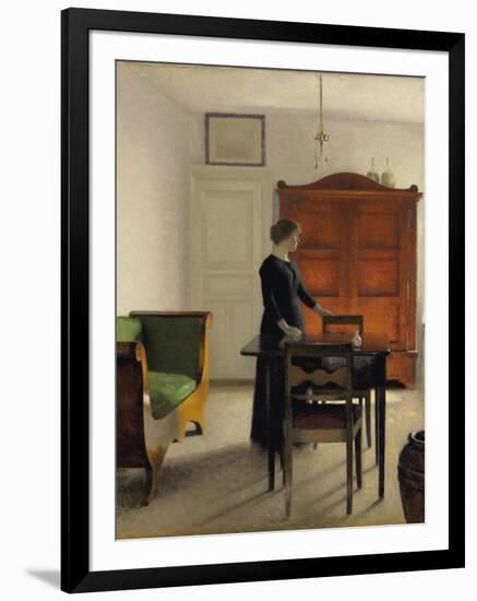 Ida in an Interior, 1897-Vilhelm Hammershoi-Framed Giclee Print