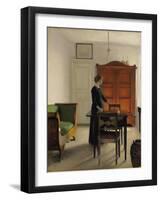 Ida in an Interior, 1897-Vilhelm Hammershoi-Framed Giclee Print