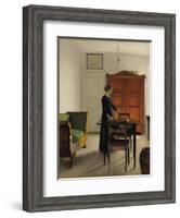 Ida in an Interior, 1897-Vilhelm Hammershoi-Framed Giclee Print