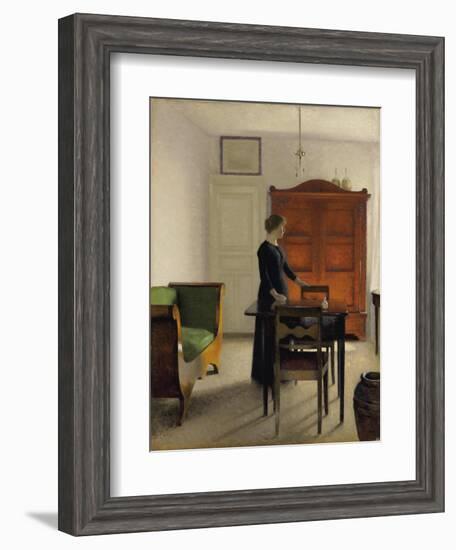 Ida in an Interior, 1897-Vilhelm Hammershoi-Framed Giclee Print