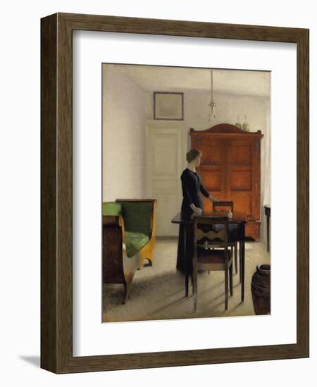 Ida in an Interior, 1897-Vilhelm Hammershoi-Framed Giclee Print