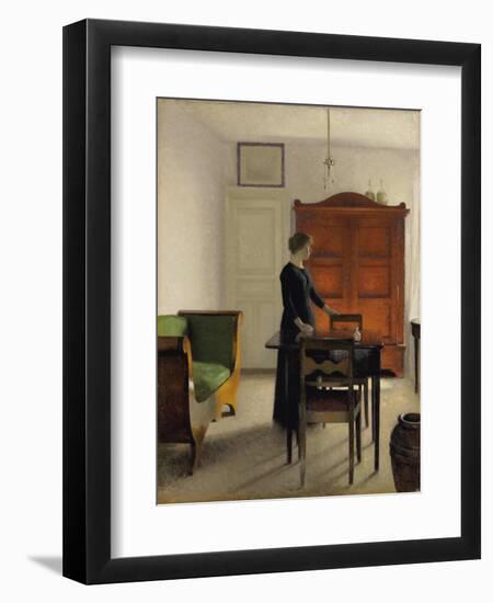 Ida in an Interior, 1897-Vilhelm Hammershoi-Framed Giclee Print