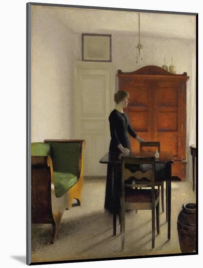 Ida in an Interior, 1897-Vilhelm Hammershoi-Mounted Giclee Print