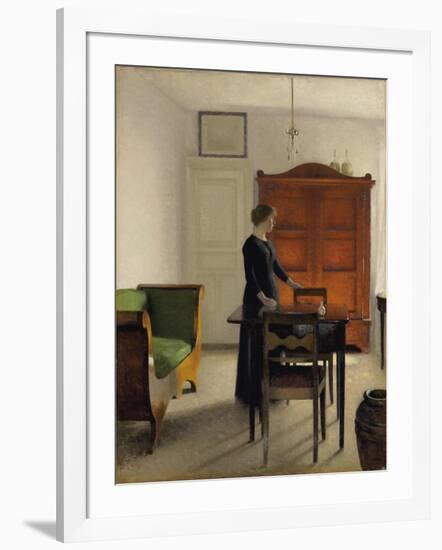 Ida in an Interior, 1897-Vilhelm Hammershoi-Framed Giclee Print