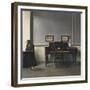 Ida in an Interior with Piano-Vilhelm Hammershoi-Framed Giclee Print