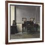 Ida in an Interior with Piano-Vilhelm Hammershoi-Framed Giclee Print