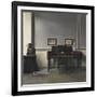 Ida in an Interior with Piano-Vilhelm Hammershoi-Framed Giclee Print