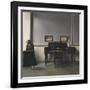 Ida in an Interior with Piano-Vilhelm Hammershoi-Framed Giclee Print