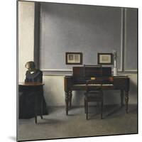 Ida in an Interior with Piano-Vilhelm Hammershoi-Mounted Giclee Print