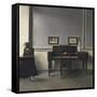 Ida in an Interior with Piano-Vilhelm Hammershoi-Framed Stretched Canvas