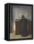 Ida Standing at a Desk-Vilhelm Hammershoi-Framed Stretched Canvas