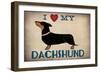 IDachshund Longboards - Love v2-Ryan Fowler-Framed Art Print