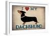 IDachshund Longboards - Love v2-Ryan Fowler-Framed Art Print