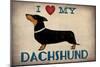 IDachshund Longboards - Love v2-Ryan Fowler-Mounted Art Print