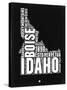 Idaho Black and White Map-NaxArt-Stretched Canvas