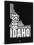 Idaho Black and White Map-NaxArt-Stretched Canvas