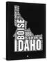 Idaho Black and White Map-NaxArt-Stretched Canvas