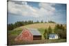 Idaho, Camas Prairie, Keuterville Farm and Barn-Alison Jones-Stretched Canvas