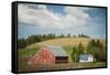 Idaho, Camas Prairie, Keuterville Farm and Barn-Alison Jones-Framed Stretched Canvas