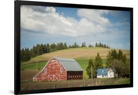 Idaho, Camas Prairie, Keuterville Farm and Barn-Alison Jones-Framed Photographic Print