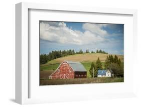 Idaho, Camas Prairie, Keuterville Farm and Barn-Alison Jones-Framed Photographic Print