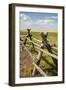 Idaho, Camas Prairie, Wooden Fence at Tolo Lake Access Area-Alison Jones-Framed Photographic Print