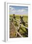 Idaho, Camas Prairie, Wooden Fence at Tolo Lake Access Area-Alison Jones-Framed Photographic Print