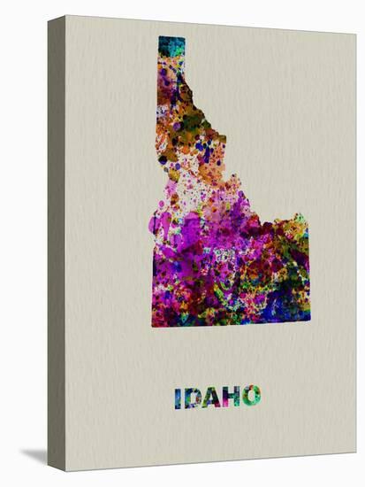 Idaho Color Splatter Map-NaxArt-Stretched Canvas