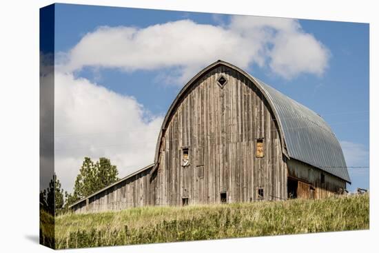 Idaho, Columbia River Basin, Camas Prairie, Old Barn-Alison Jones-Stretched Canvas