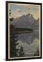 Idaho - Grand Teton Reflection on Jackson Lake-Lantern Press-Framed Art Print