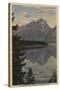 Idaho - Grand Teton Reflection on Jackson Lake-Lantern Press-Stretched Canvas