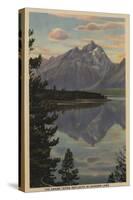 Idaho - Grand Teton Reflection on Jackson Lake-Lantern Press-Stretched Canvas