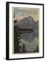 Idaho - Grand Teton Reflection on Jackson Lake-Lantern Press-Framed Art Print