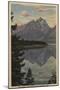 Idaho - Grand Teton Reflection on Jackson Lake-Lantern Press-Mounted Art Print