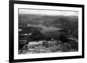 Idaho - Hayden Lake Aerial-Lantern Press-Framed Premium Giclee Print